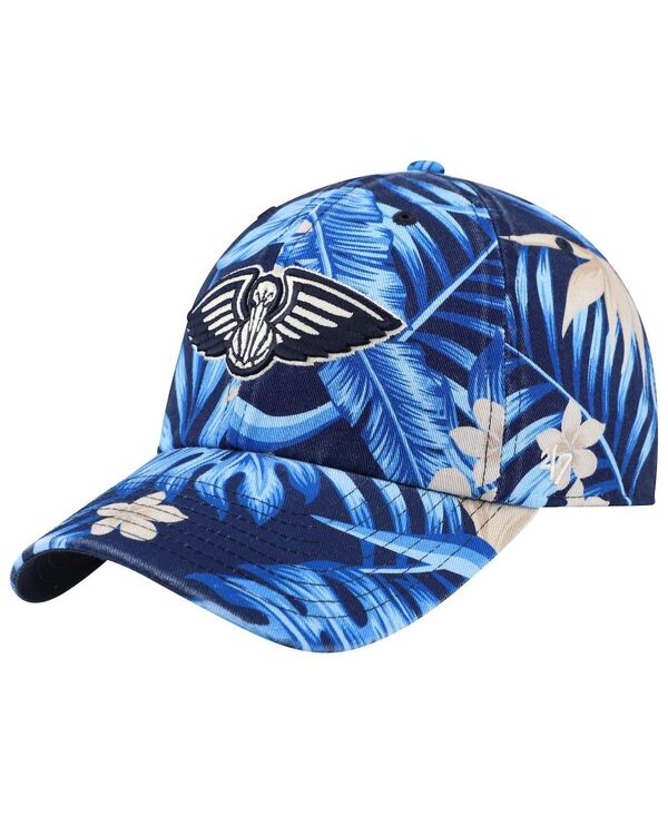 47 ブランド メンズ アクセサリー 帽子 フラワー柄 フラワー '47 Brand Men's Navy New Orleans Pelicans Tropicalia Floral Clean Up Adjustable Hat Navy ネイビー