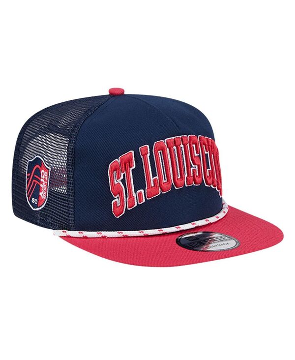 ニューエラ メンズ アクセサリー 帽子 New Era Men's Navy St. Louis City SC Throwback Golfer Snapback Hat Navy ネイビー