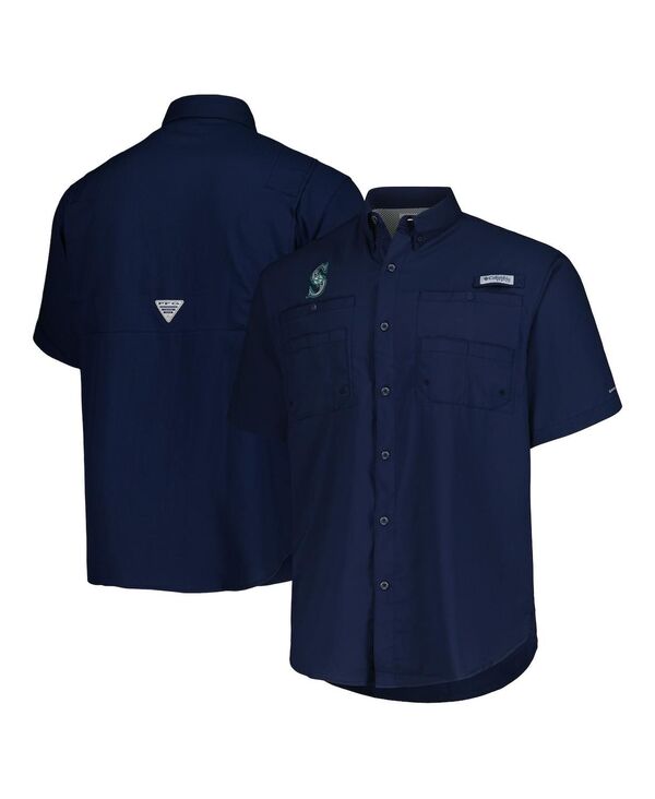 コロンビア メンズ トップス シャツ ダウン Columbia Men's Navy Seattle Mariners Tamiami Omni-Shade Button-Down Shirt Navy ネイビー