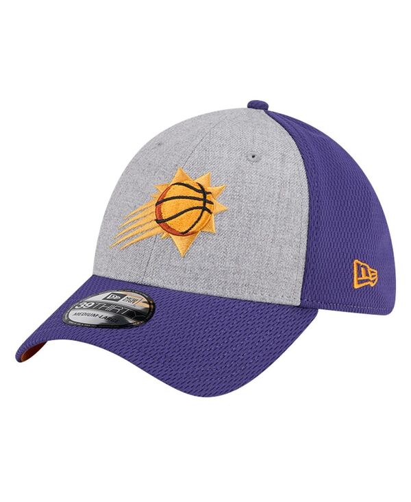 ニューエラ メンズ アクセサリー 帽子 New Era Men's Heather Gray/Purple Phoenix Suns Two-Tone 39THIRTY Flex Hat Heather Gray Black ブラック