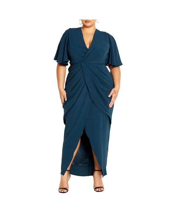 シティーシック レディース トップス 衣装 マキシ衣装 つけ加える大きさ マキシ CITY CHIC Plus Size Braelynn Maxi Dress Emerald エメラルド