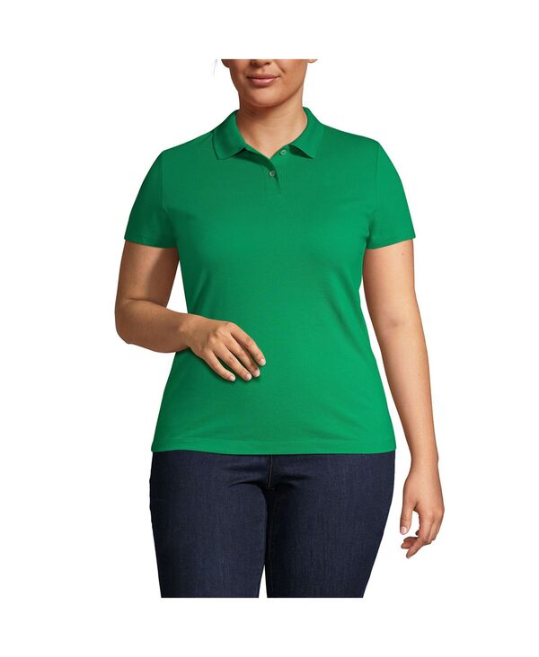 ランズエンド レディース トップス シャツ ポロシャツ プラスサイズ メッシュ Lands' End Plus Size School Uniform Short Sleeve Basic Mesh Polo Shirt Vibrant clover 7,884円