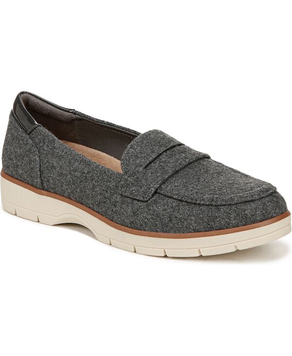 【送料無料】 ドクター・ショール レディース スリッポン・ローファー シューズ Women's Nice Day Lug Sole Loafers Charcoal Wool Blend画像