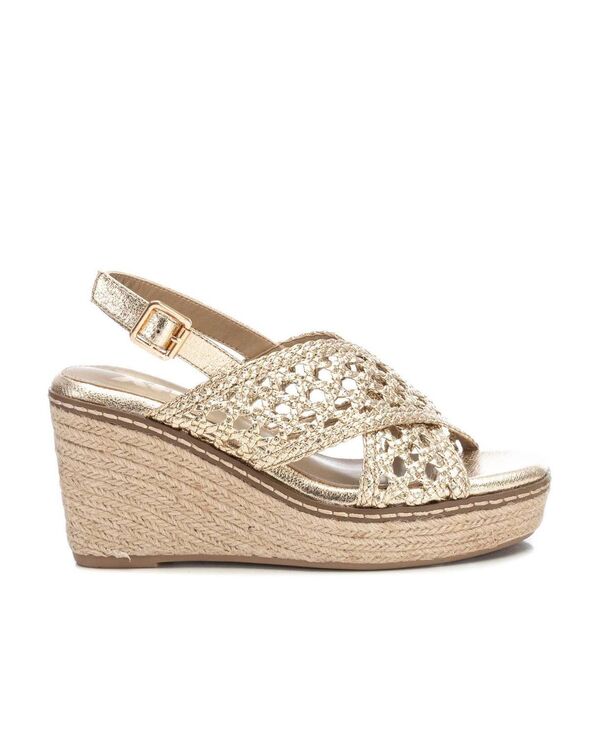 キシタイ レディース シューズ サンダル ヒール XTI Women's Medium Heel Sandals Gold ゴールド