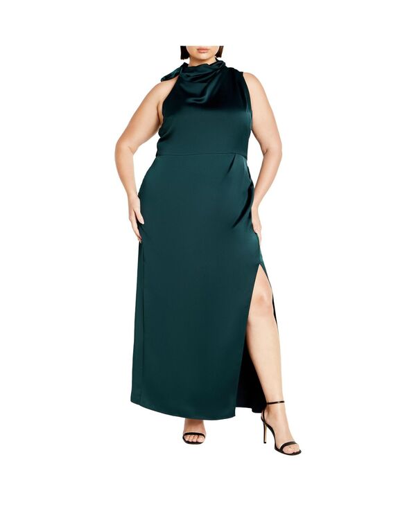 シティーシック レディース トップス ワンピース マキシワンピース プラスサイズ マキシ CITY CHIC Plus Size Modern Darling Maxi Dress Emerald エメラルド