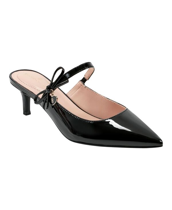 バンドリーノ レディース シューズ パンプス ヒール Bandolino Women Mayblis Kitten Heel Mary Jane Mule Pumps Black Patent ブラック