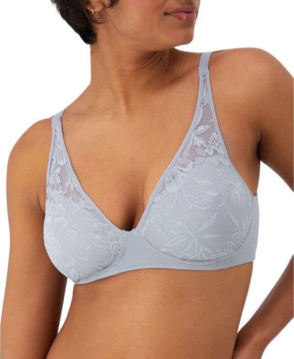バリ レディース トップス Tシャツ Bali Women's Breathe Wireless T-Shirt Bra DF7594 Silver Satin シルバー