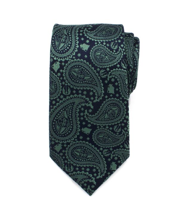 はやりっ児 ウォーズ メンズ 付属物 タイ Star Wars Yoda Paisley Men\u0027s Tie Green 緑であること スーツ用ファッション小物-ネクタイ-バッグ・小物・ブランド雑貨