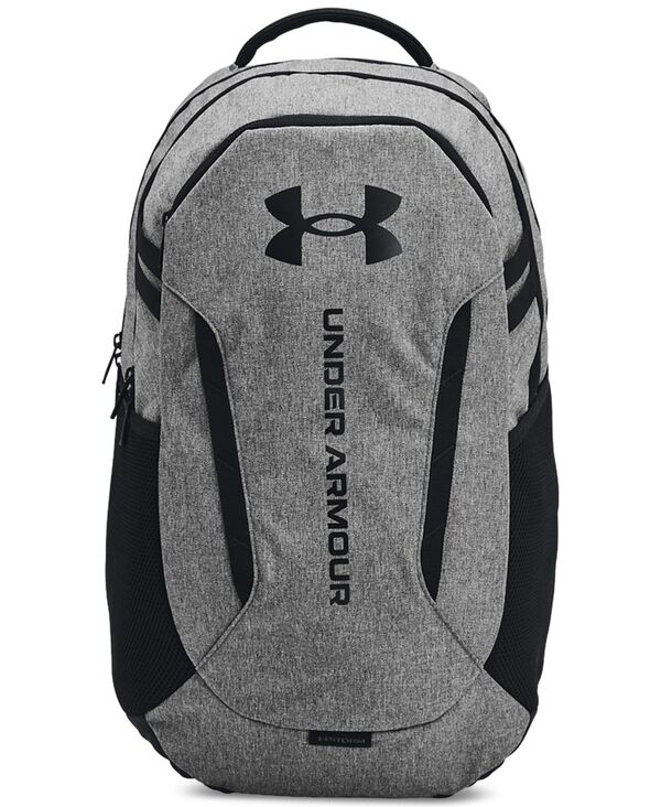 アンダーアーマー メンズ バッグ バックパック・リュックサック Under Armour Men's UA Hustle 6.0 Solid-Color Backpack Castlerock Full Heather / Black / Black ブラック|ReVida 店