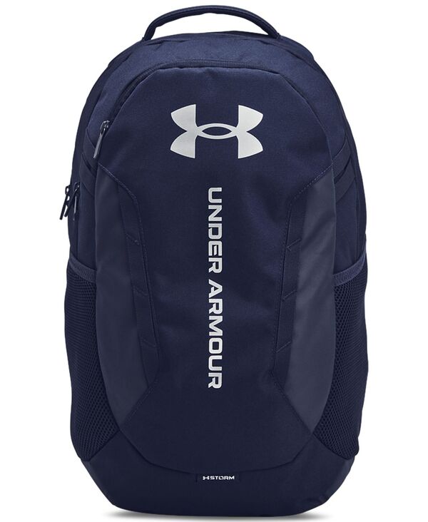 アンダーアーマー メンズ バッグ バックパック・リュックサック Under Armour Men's UA Hustle 6.0 Solid-Color Backpack Midnight Navy / Midnight Navy / Metallic Silver ネイビー|ReVida 店