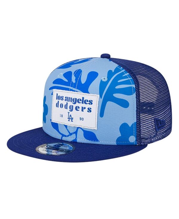 ニューエラ メンズ アクセサリー 帽子 New Era Men's Royal Los Angeles Dodgers Bikini Bottom Trucker 9FIFTY Snapback Hat Royal｜ReVida 店