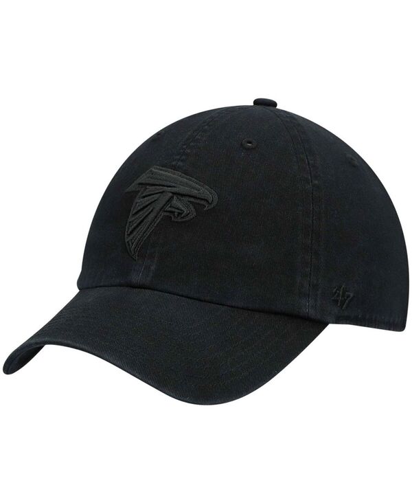 47 ブランド メンズ アクセサリー 帽子 '47 Brand Men's Black Atlanta Falcons Team Tonal Clean Up Adjustable Hat Black ブラック