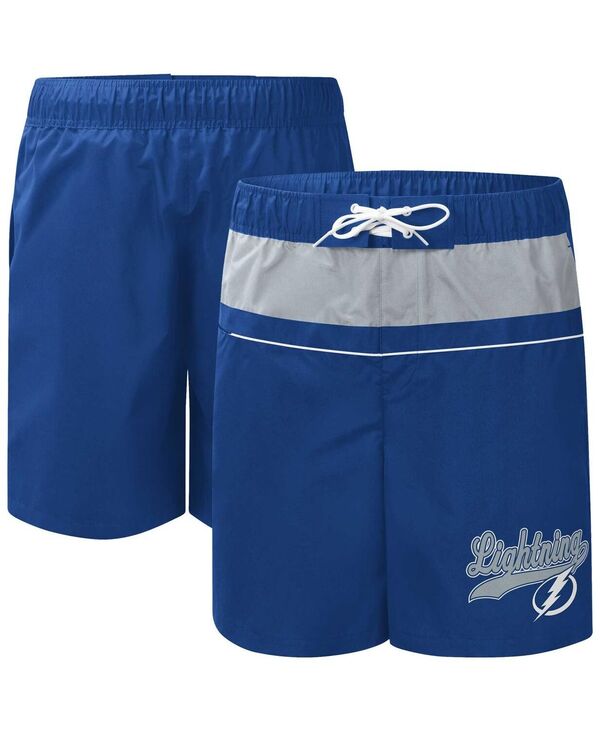 スターター メンズ 水着 ハーフパンツ・ショーツ ショートパンツ Starter Men's Blue Tampa Bay Lightning Freestyle Volley Swim Shorts Blue ブルー｜ReVida 店