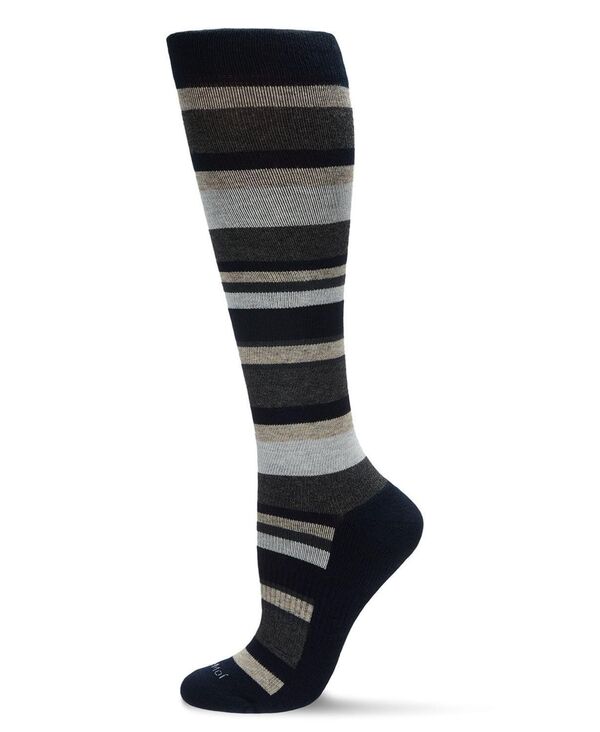 メモイ メンズ アンダーウェア 靴下 コットン MeMoi Multi Striped Cotton Compression Socks Blue ブルー｜ReVida 店