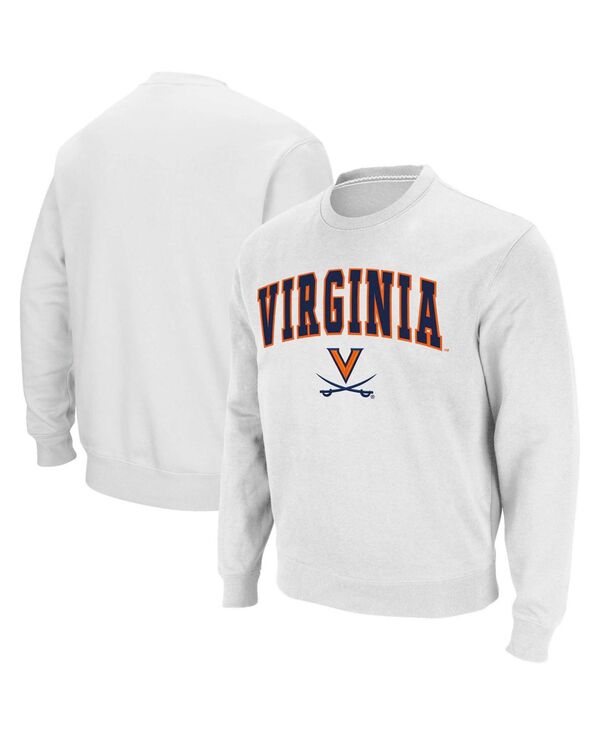 コロシアム メンズ アウター パーカー・スウェット スウェット シャツ ロゴ Colosseum Men's Virginia Cavaliers Arch and Logo Pullover Sweatshirt White ホワイト