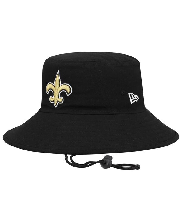 ニューエラ メンズ アクセサリー 帽子 New Era Men's Black New Orleans Saints Main Bucket Hat Black ブラック