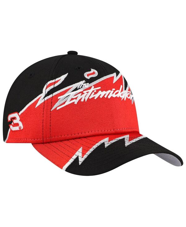 ニューエラ メンズ アクセサリー 帽子 New Era Men's Red Dale Earnhardt the Intimidator 9FORTY Snapback Hat Red Black ブラック｜ReVida 店