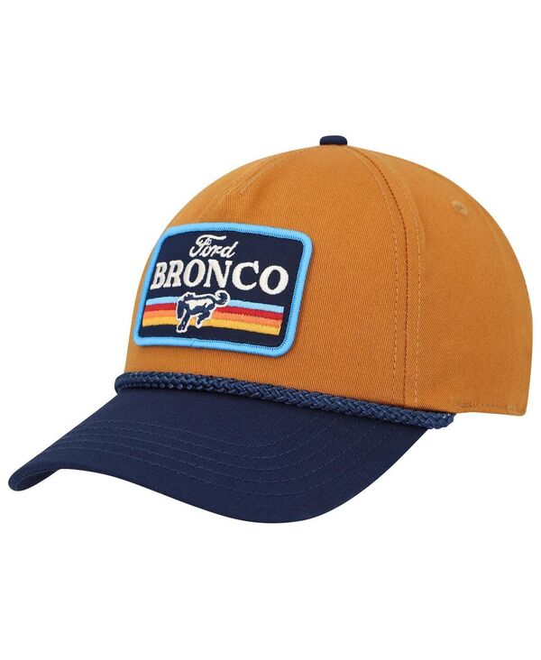 アメリカンニードル メンズ アクセサリー 帽子 American Needle Men's Brown/Navy Bronco Roscoe Adjustable Hat Brown Navy ネイビー｜ReVida 店