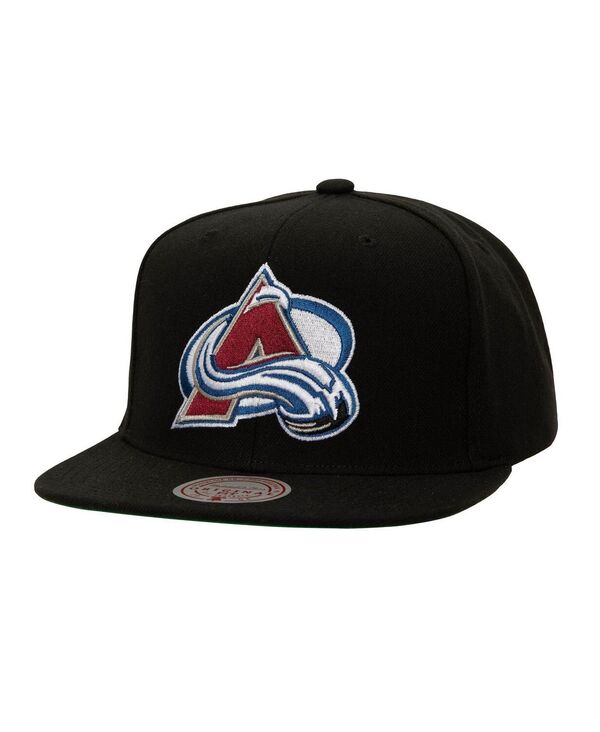 ミッチェル&ネス メンズ アクセサリー 帽子 Mitchell & Ness Men's Black Colorado Avalanche Core Top Spot Snapback Hat Black ブラック