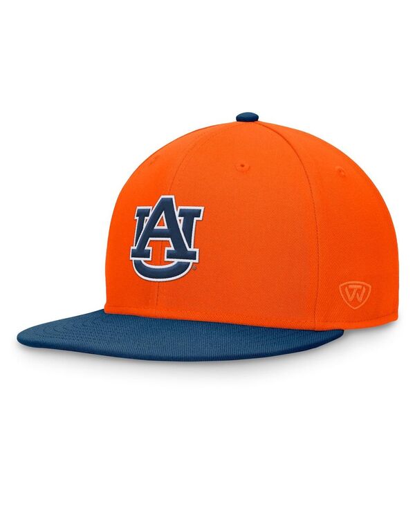 トップオブザワールド メンズ アクセサリー 帽子 Top of the World Men's Orange/Navy Auburn Tigers Rally Two-Tone Fitted Hat Orange Navy ネイビー｜ReVida 店