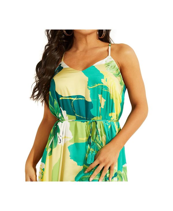 100 の保証 楽天市場 ゲス レディース ワンピース トップス Angelica Printed Maxi Dress Summer Camou Green Combo Revida 楽天市場店 超目玉 Advance Com Ec