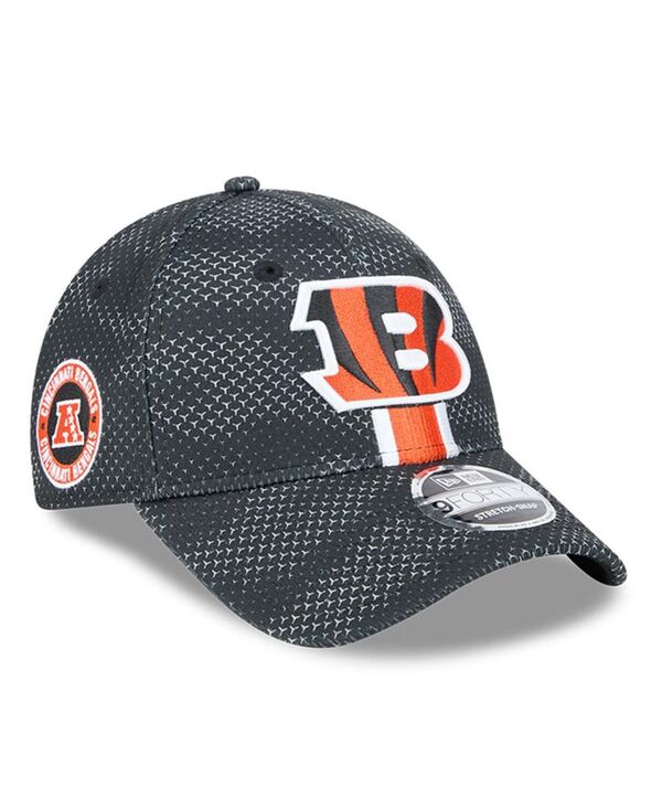 ニューエラ メンズ アクセサリー 帽子 New Era Men's Black Cincinnati Bengals 2024 Sideline 9FORTY Stretch-Snap Hat Black ブラック