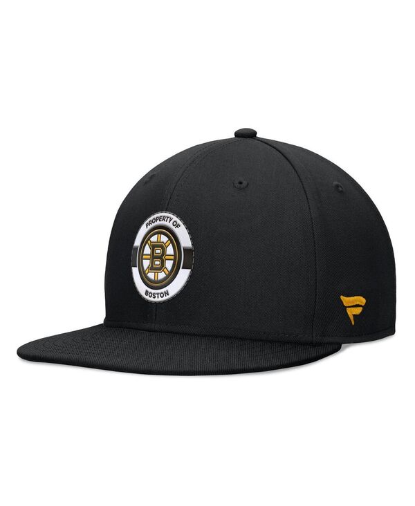 ファナティクス メンズ アクセサリー 帽子 Fanatics Men's Black Boston Bruins Authentic Pro Training Camp Snapback Hat Black ブラック|ReVida 店