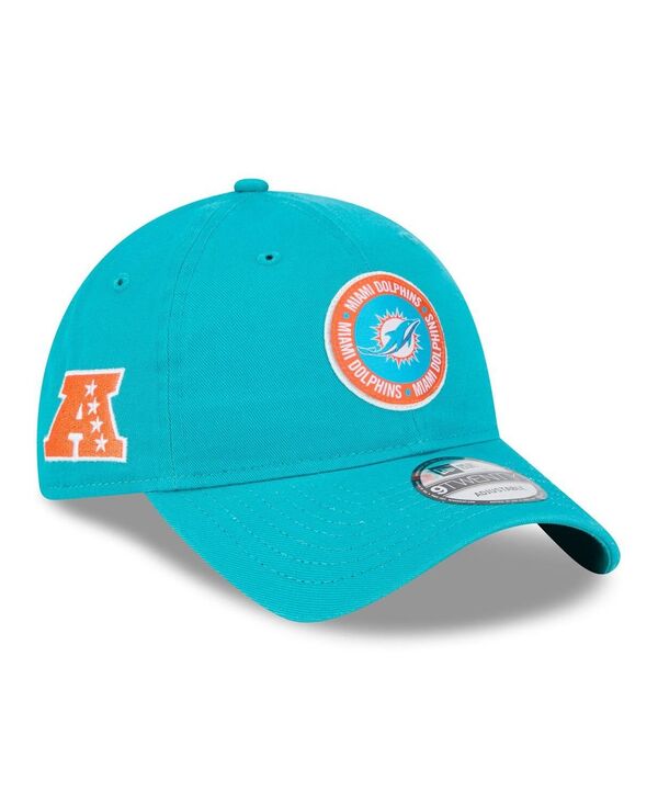 ニューエラ メンズ アクセサリー 帽子 New Era Men's Aqua Miami Dolphins 2024 Sideline 9TWENTY Adjustable Hat Aqua アクア