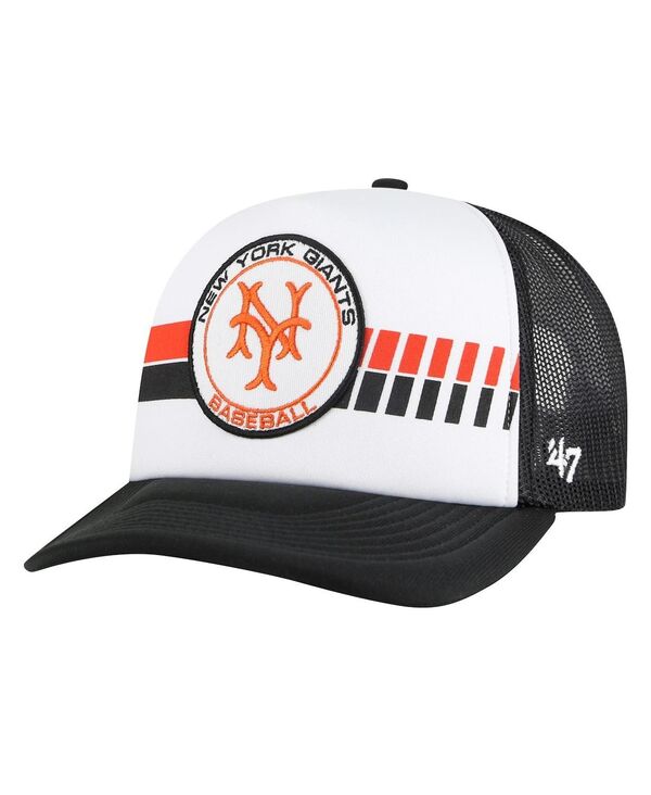 47 ブランド メンズ アクセサリー 帽子 '47 Brand Men's White/Black San Francisco Giants Cooperstown Collection Pack Express Trucker Adjustable Hat White Black ホワイト|ReVida 店
