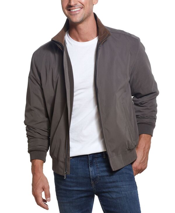 ウェザープルーフ メンズ アウター ジャケット・ブルゾン ジャケット Weatherproof Men's Microfiber Bomber Jacket Oak｜ReVida 店
