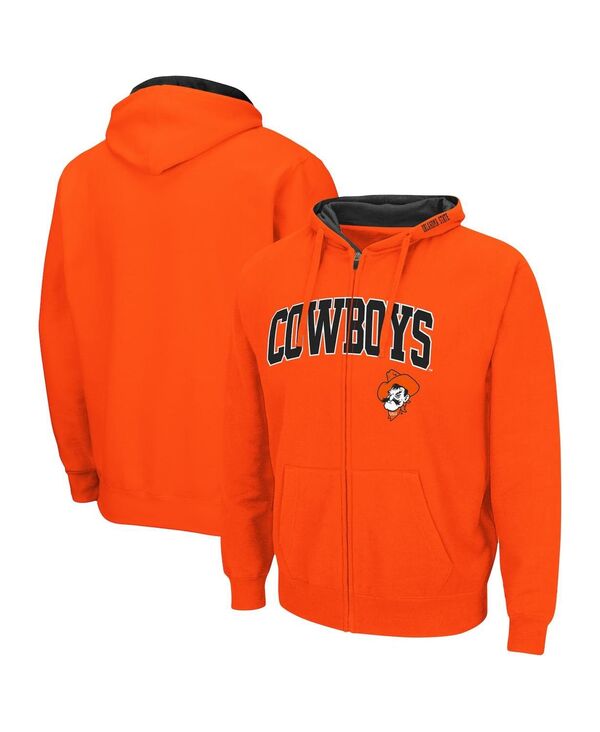 コロシアム メンズ アウター パーカー・スウェット ロゴ パーカー Colosseum Men's Oklahoma State Cowboys Arch & Logo 3.0 Full-Zip Hoodie Orange オレンジ 10,281円