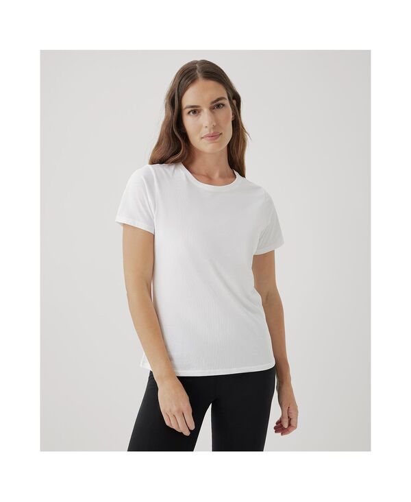 パクト レディース トップス シャツ クルーネック Tシャツ コットン Pact Women's Organic Cotton Softspun Crew Neck Tee White ホワイト|ReVida 店