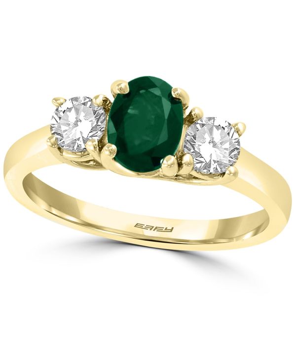 最安値に挑戦 エフィー レディース リング アクセサリー Effy Emerald 3 4 Ct T W White Sapphire 3 4 Ct T W Ring In 14k Gold Yellow Gol 安い Expert Advice Org
