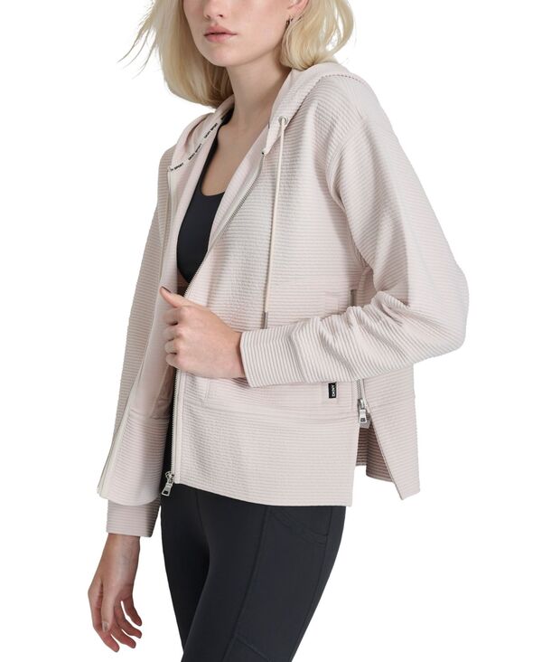 ダナ キャラン ニューヨーク レディース アウター パーカー・スウェット パーカー DKNY Women's Tech Ottoman Full-Zip Hoodie Sand サンド|ReVida 店