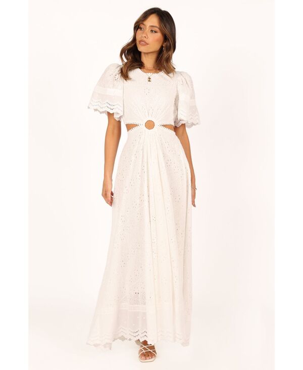 Petal and Pup レディース トップス ワンピース カットアウト マキシ Petal and Pup Merletto Cut Out Maxi Women's Dress White ホワイト