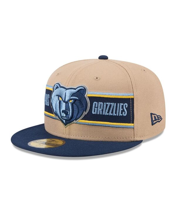 ニューエラ メンズ アクセサリー 帽子 New Era Men's Tan/Navy Memphis Grizzlies 2024 NBA Draft 59FIFTY Hat Tan Navy ネイビー