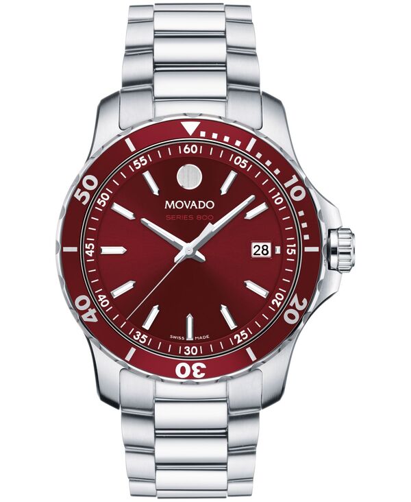 モバド メンズ 付属品 ウオッチ プルオーバー Movado Men\u0027s Series 800 Swiss Quartz Stainless Steel Watch 40粍 Silver-tone しろがね色