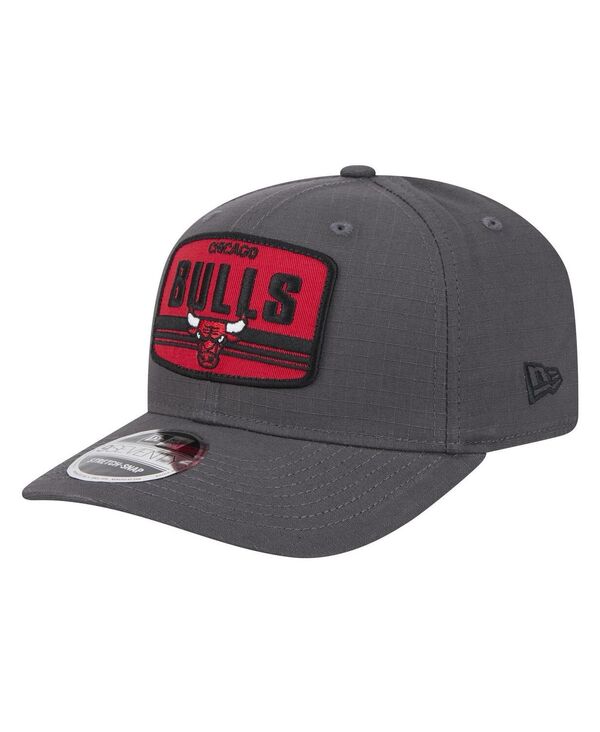 ニューエラ メンズ アクセサリー 帽子 New Era Men's Graphite Chicago Bulls Team Elevated Patch 9SEVENTY Adjustable Hat Graphite グラファイト|ReVida 店