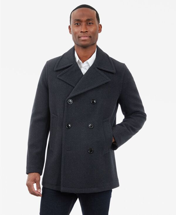 ロンドンフォグ メンズ アウター ジャケット・ブルゾン ウール コート London Fog Men's Double-Breasted Wool Blend Peacoat Charcoal チャコール 26,864円