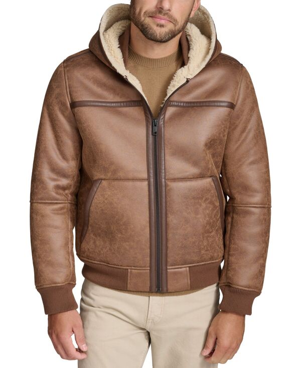 マークニューヨーク メンズ アウター ジャケット・ブルゾン ジャケット Marc New York Men's Mapleton Faux-Shearling Jacket Brown ブラウン