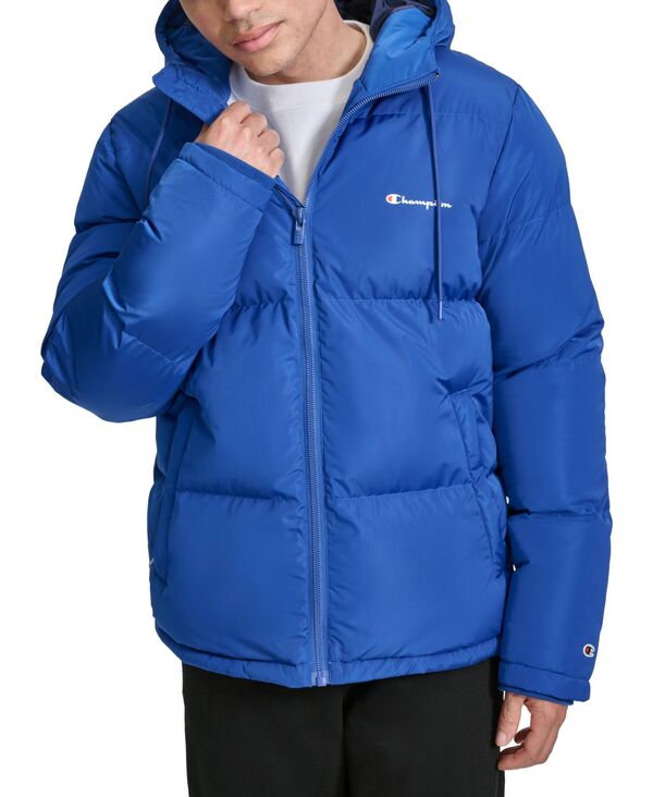 チャンピオン メンズ アウター ジャケット・ブルゾン キルティング ジャケット Champion Men's Quilted Full-Zip Hooded Puffer Jacket Surf The Web