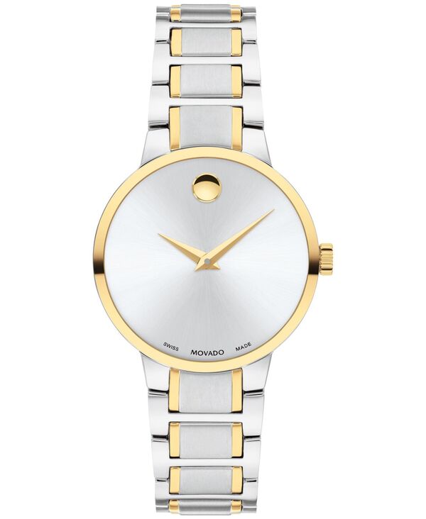 モバド レディース アクセサリー 腕時計 Tシャツ Movado Women's Portfolio Swiss Quartz Stainless Steel Yellow Pvd Watch 28MM Two-tone イエロー