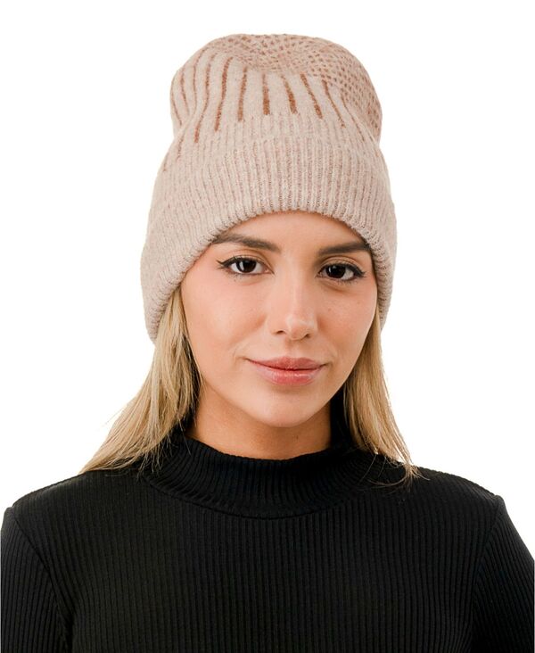 マーカスアドレール レディース アクセサリー 帽子 ニット Marcus Adler Knit Cuff Beanie Camel キャメル