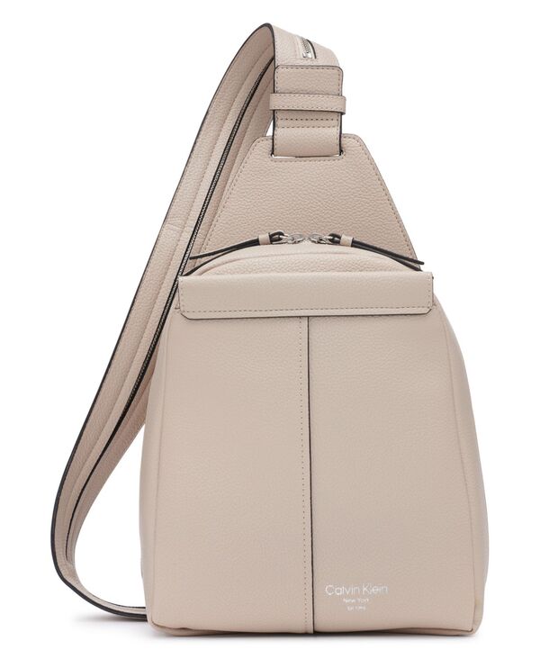 カルバンクライン レディース 御徒面子 ボディバッグ・ウエストポーチ なめし革 Calvin Klein Millie Convertible Leather Sling Bag Backpack Mushroom