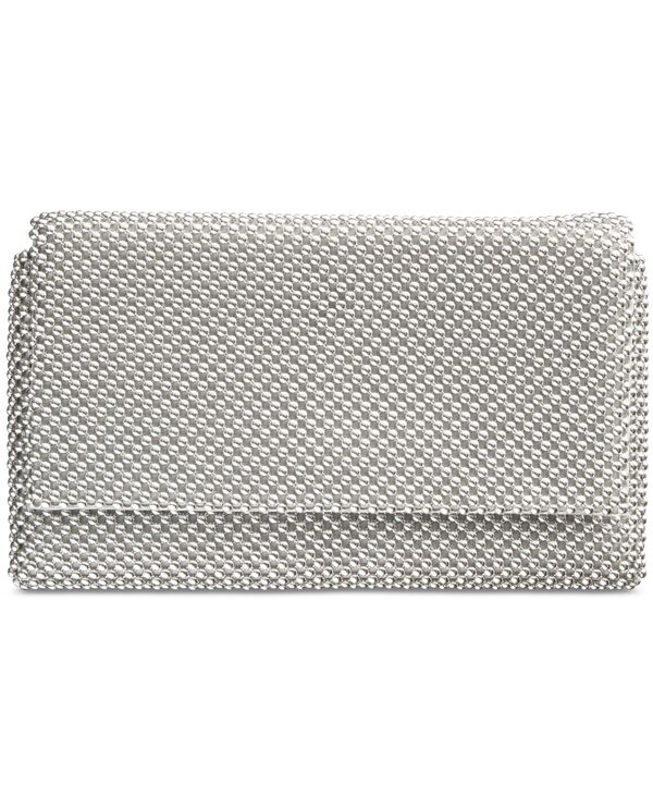 アイ.エヌ.シー インターナショナル コンセプト レディース バッグ クラッチバッグ メッシュ I.N.C. International Concepts Prudence Shiny Mesh Clutch Silver/Silver シルバー