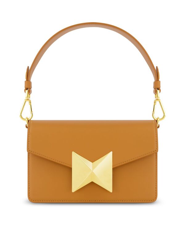 マックダガル レディース バッグ ショルダーバッグ レザー Mac Duggal Classic Leather Gold Plated Hardware Shoulder Bag Toffee ゴールド