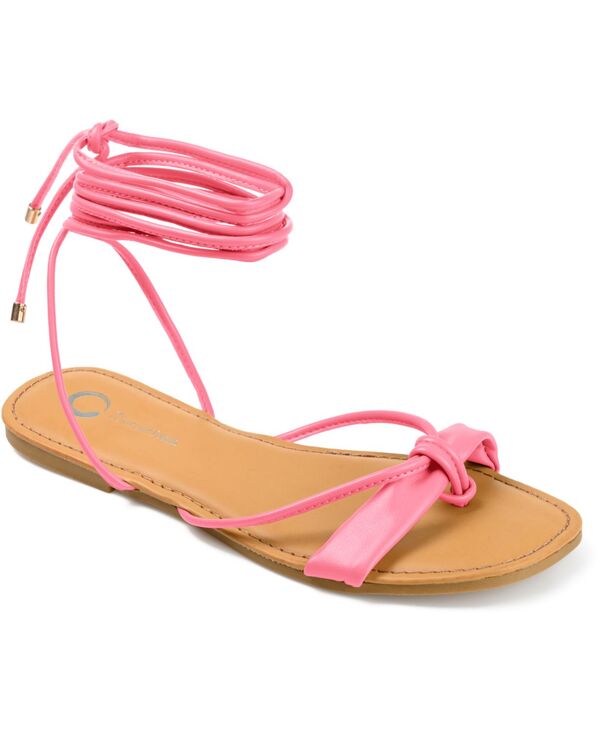 ジュルネ コレクション レディース シューズ サンダル Journee Collection Women's Jiyrie Tie-Up Sandal Coral コーラル