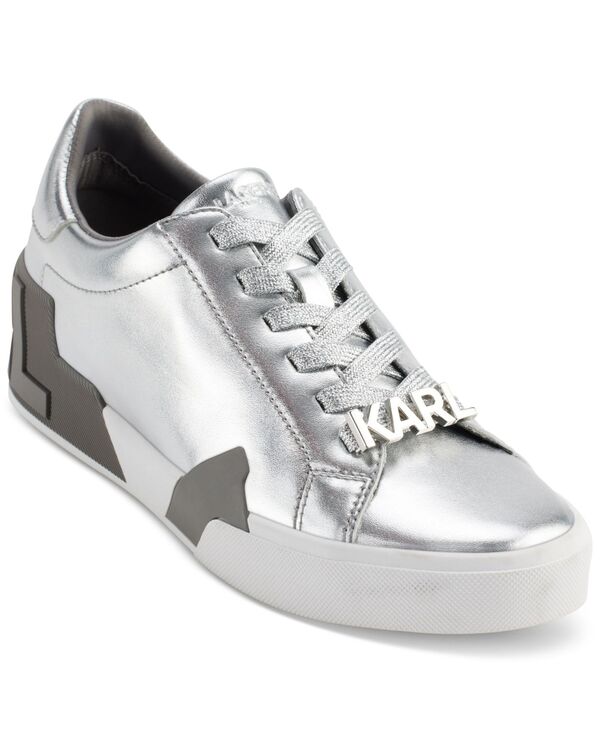 カール ラガーフェルド レディース シューズ スニーカー レース KARL LAGERFELD PARIS Women's Melora Lace-Up Low-Top Sneakers Silver シルバー