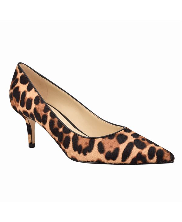 ナインウェスト レディース シューズ パンプス 踵 Nine West Women\u0027s Arlene Kitten Heel Pointy Toe Pumps Leopard 毛の荒物