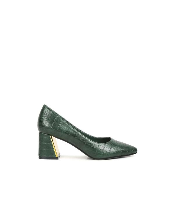 ロンドンラグ レディース シューズ パンプス ヒール London Rag Emersyn croc block heel pump Green グリーン